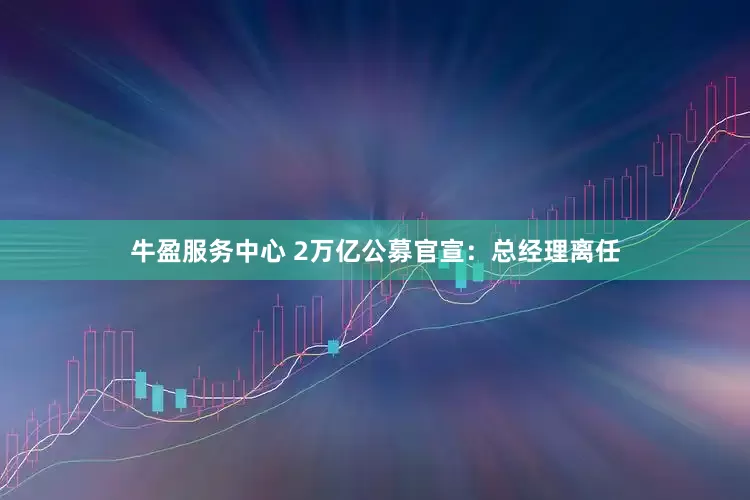 牛盈服务中心 2万亿公募官宣：总经理离任